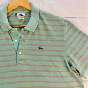 Lacoste | Piqué Cotton Striped Polo | Size 6